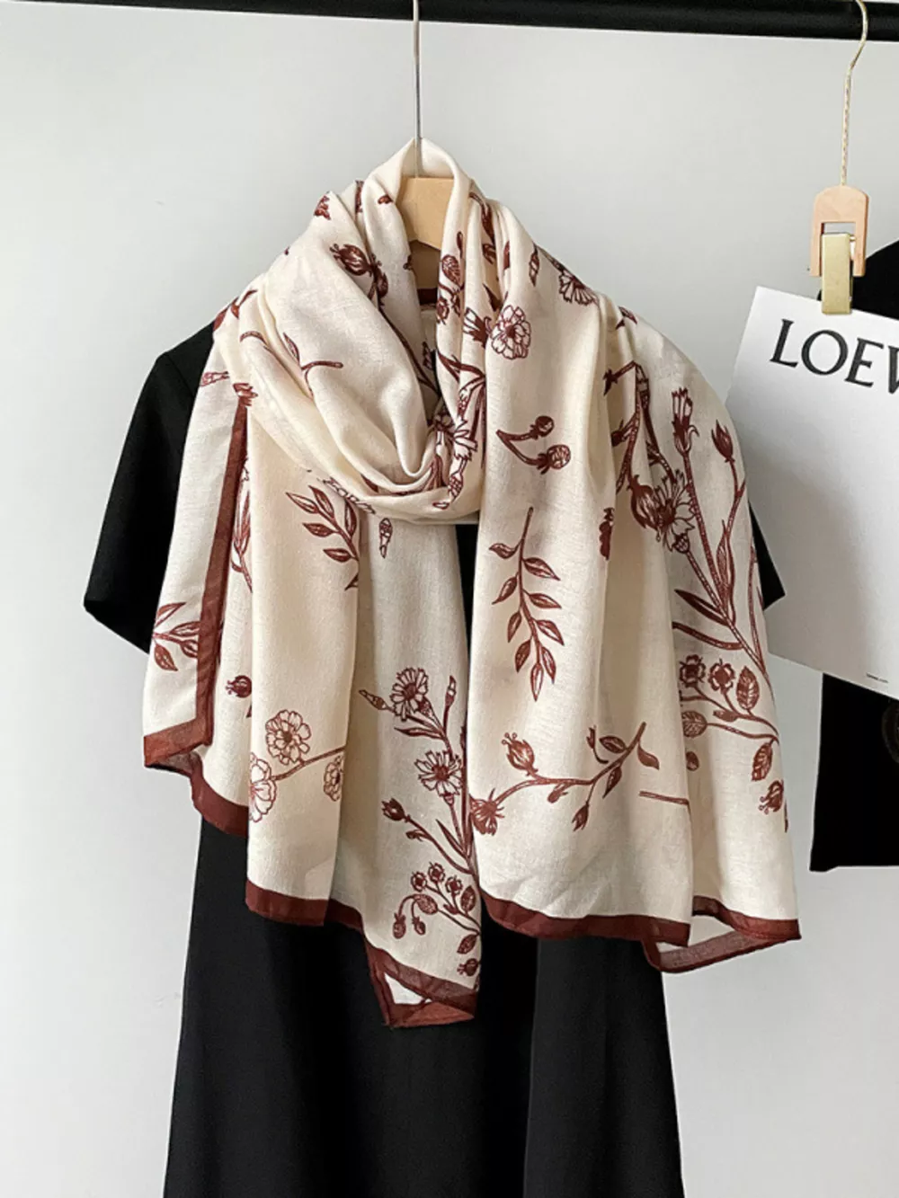 Floral Print Lightweight Scarf, image 2