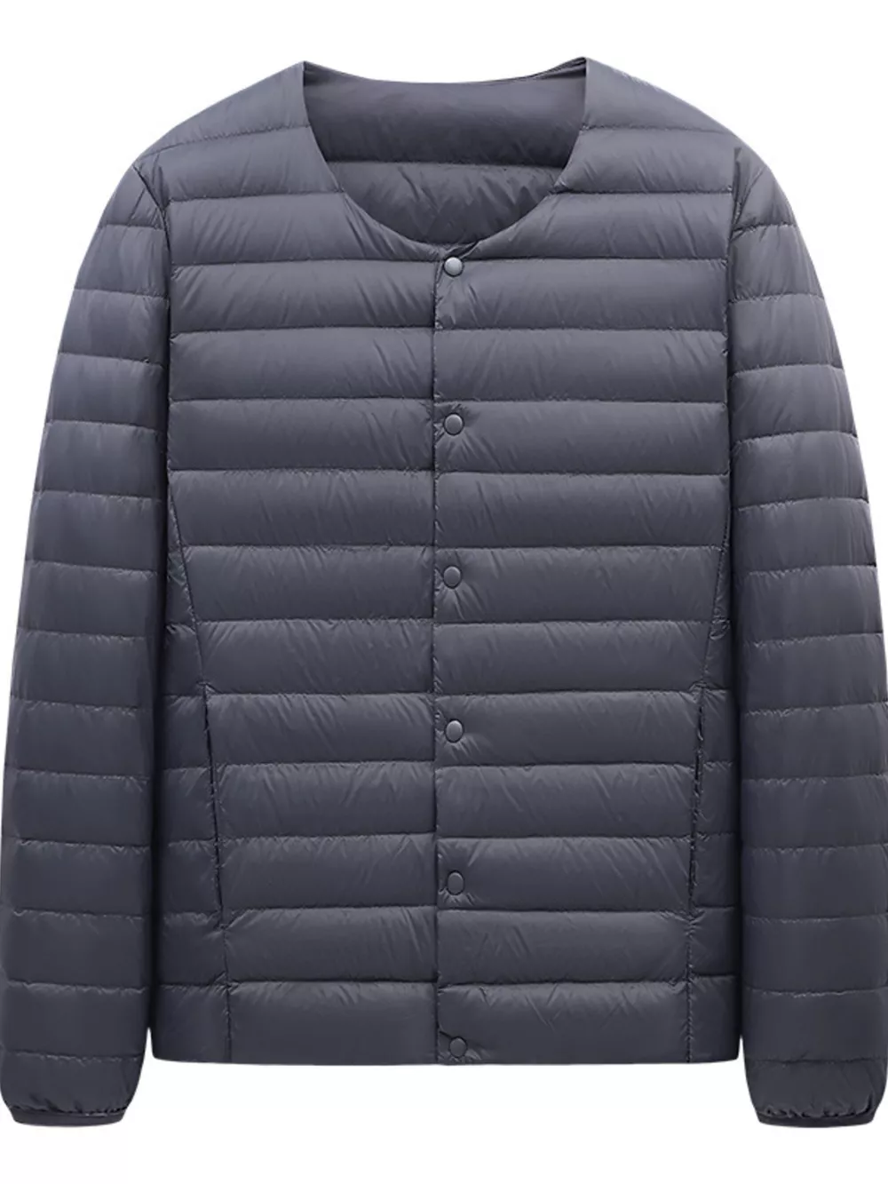 Men's Plus Size Lightweight Snap-Down Jacket, image 2