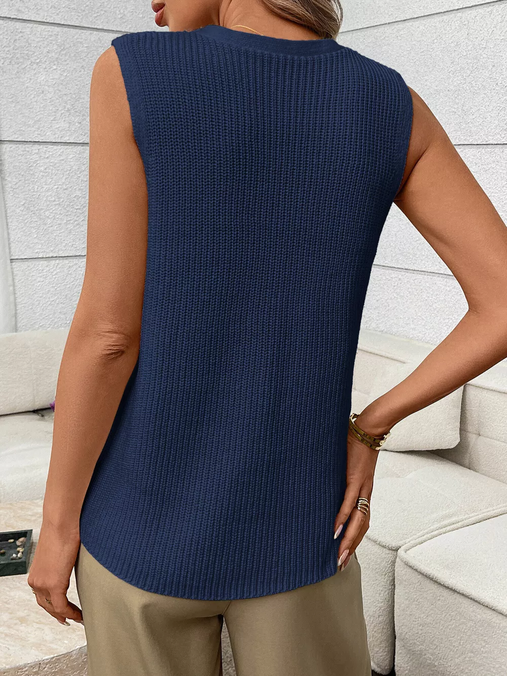 Button-Down Knit Sweater Vest, image 14