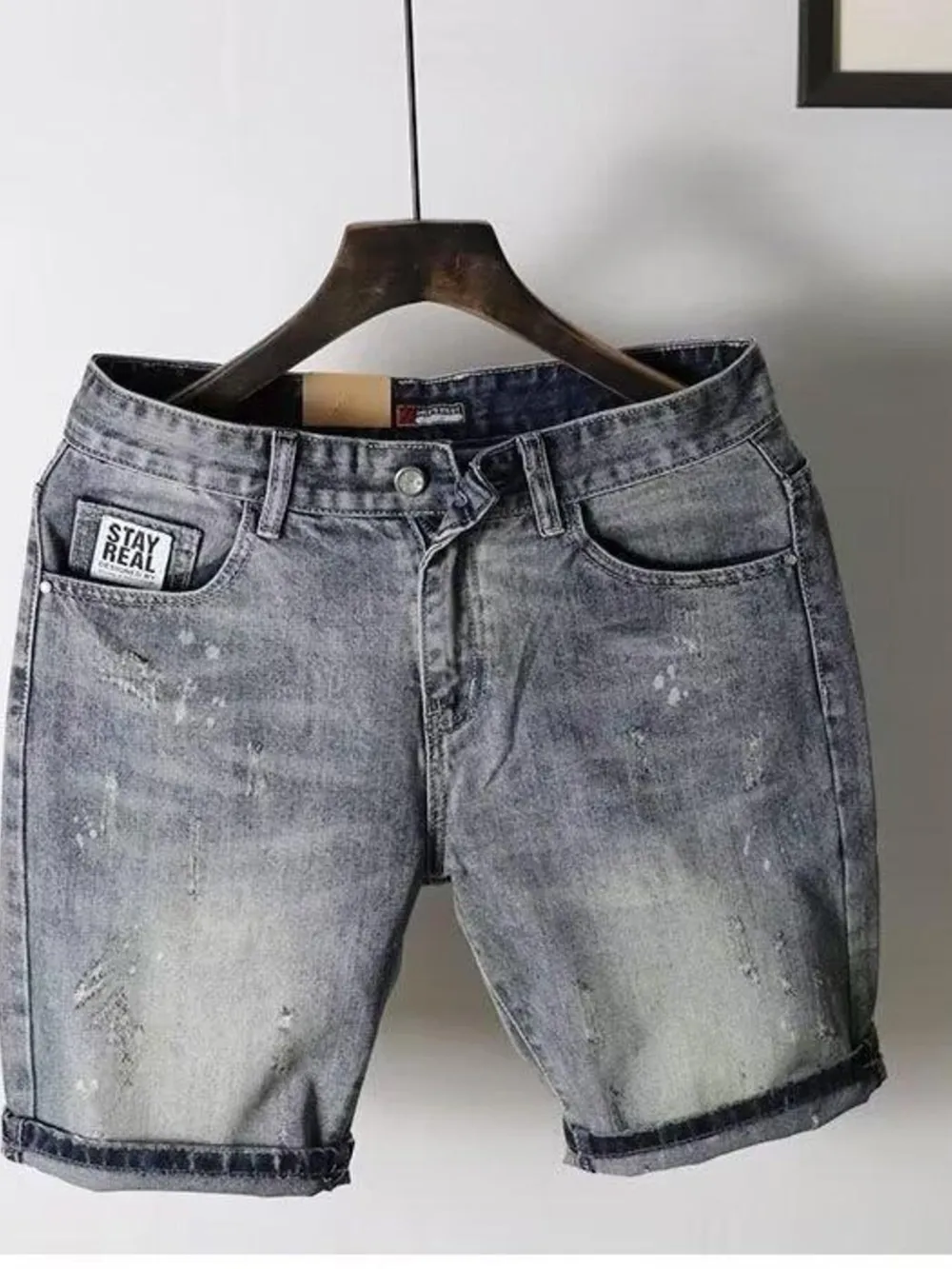 Men's Pocketed Denim Shorts