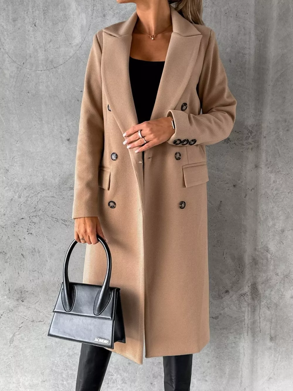 Double-Breasted Longline Coat, image 10