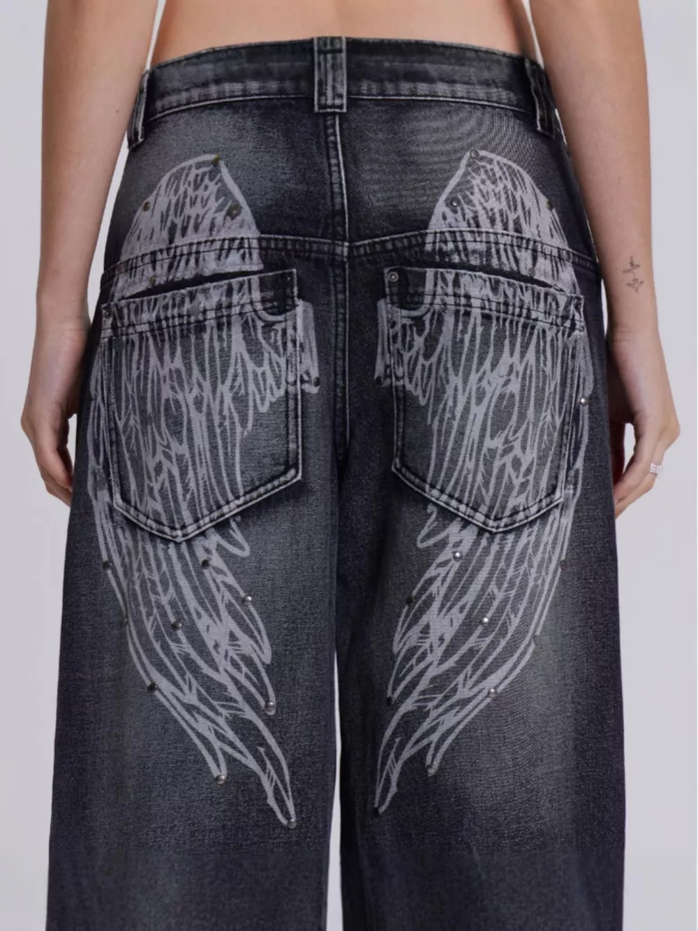 Vintage Wash Wide Leg Jeans, image 4