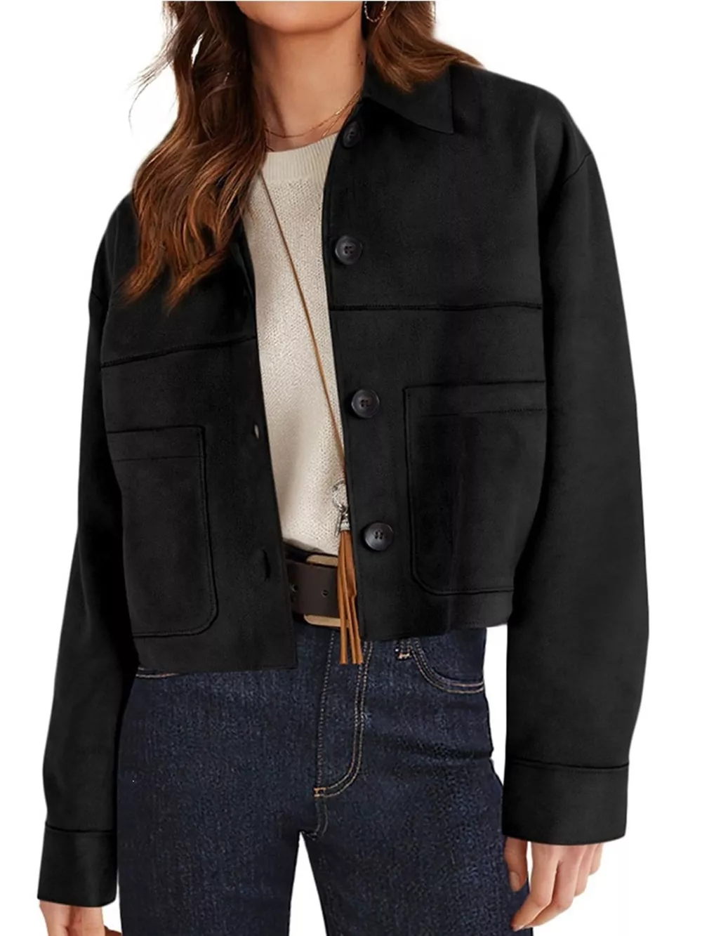 Button-Down Cropped Jacket, image 20