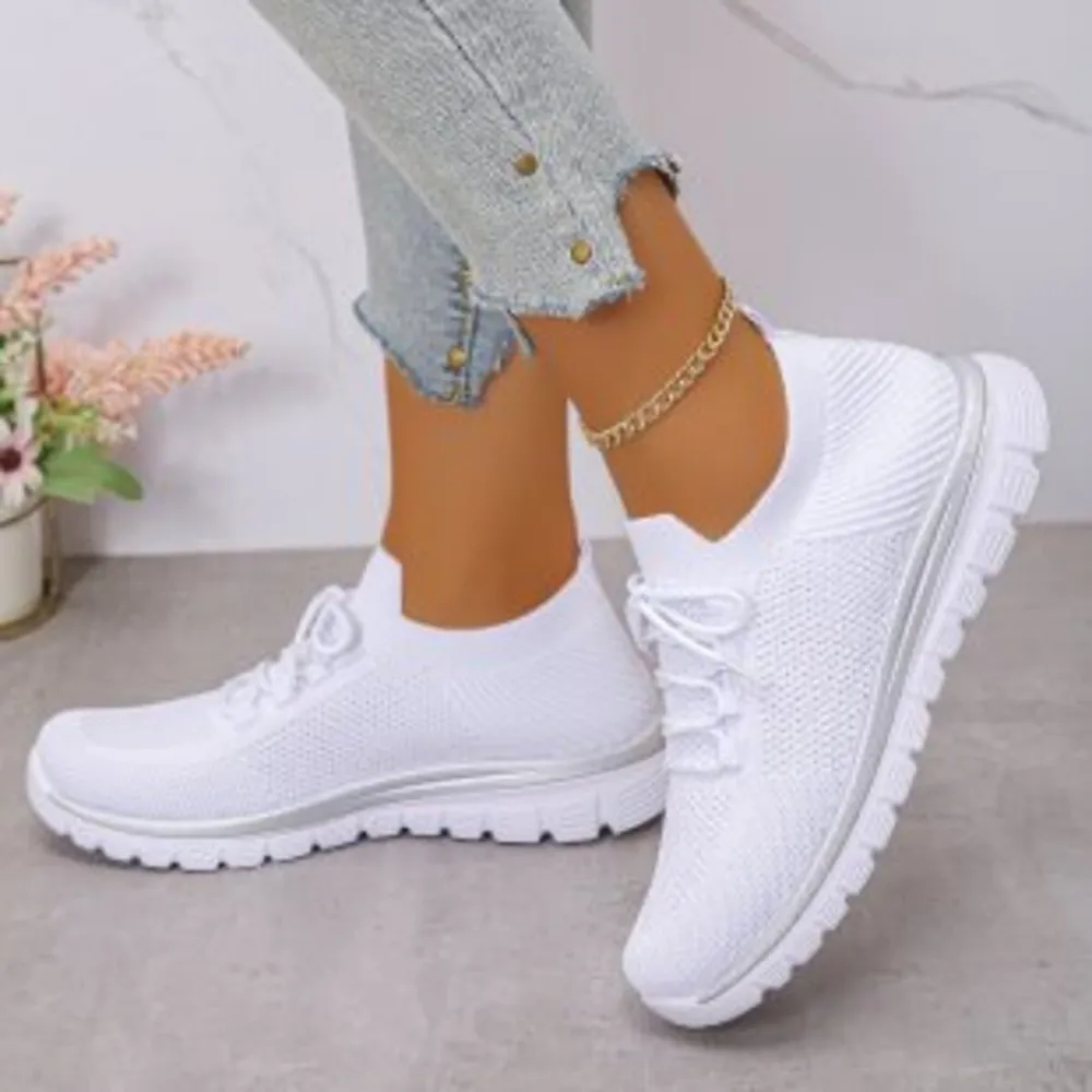 Breathable Mesh Lace Up Athletic, image 2