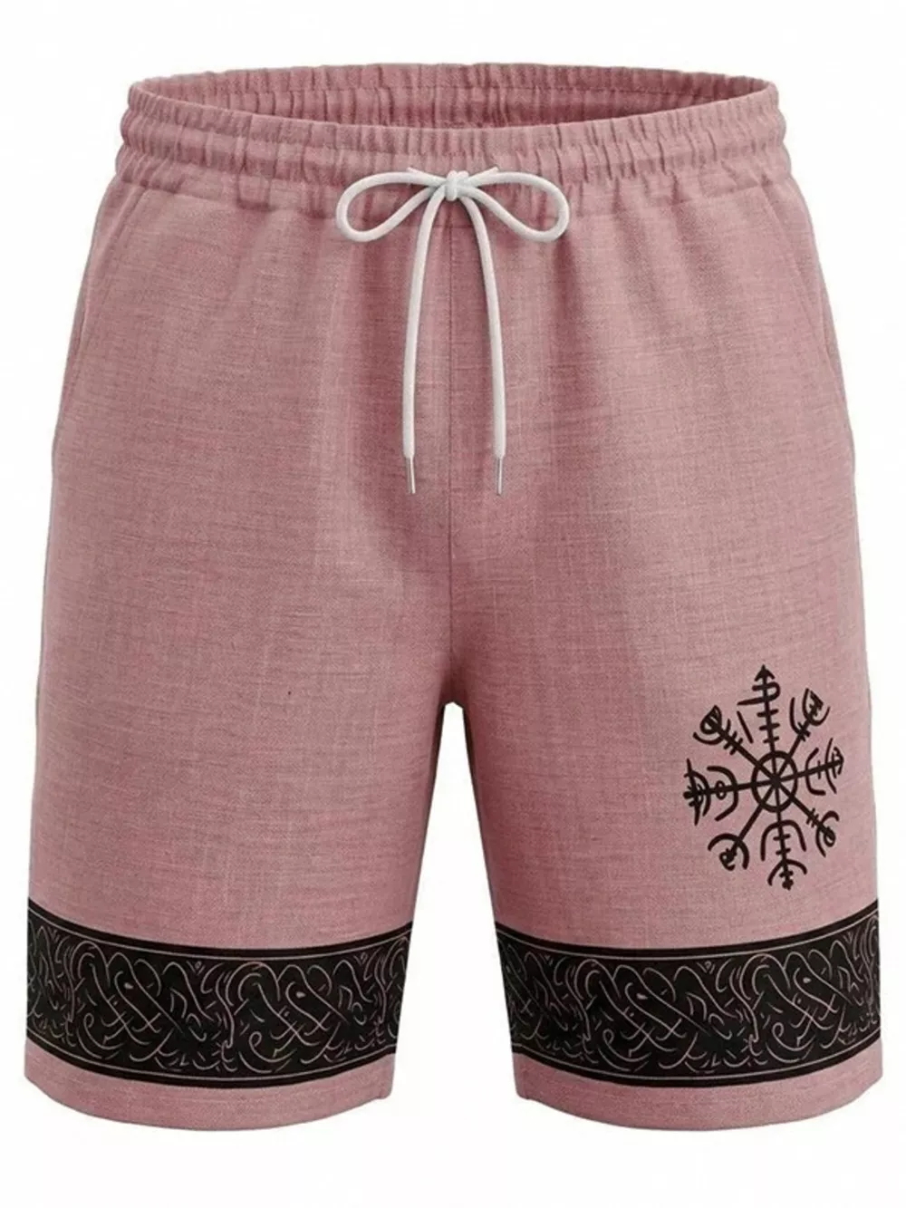 Men's Full Size Linen Blend Drawstring Shorts Plus Size, image 11