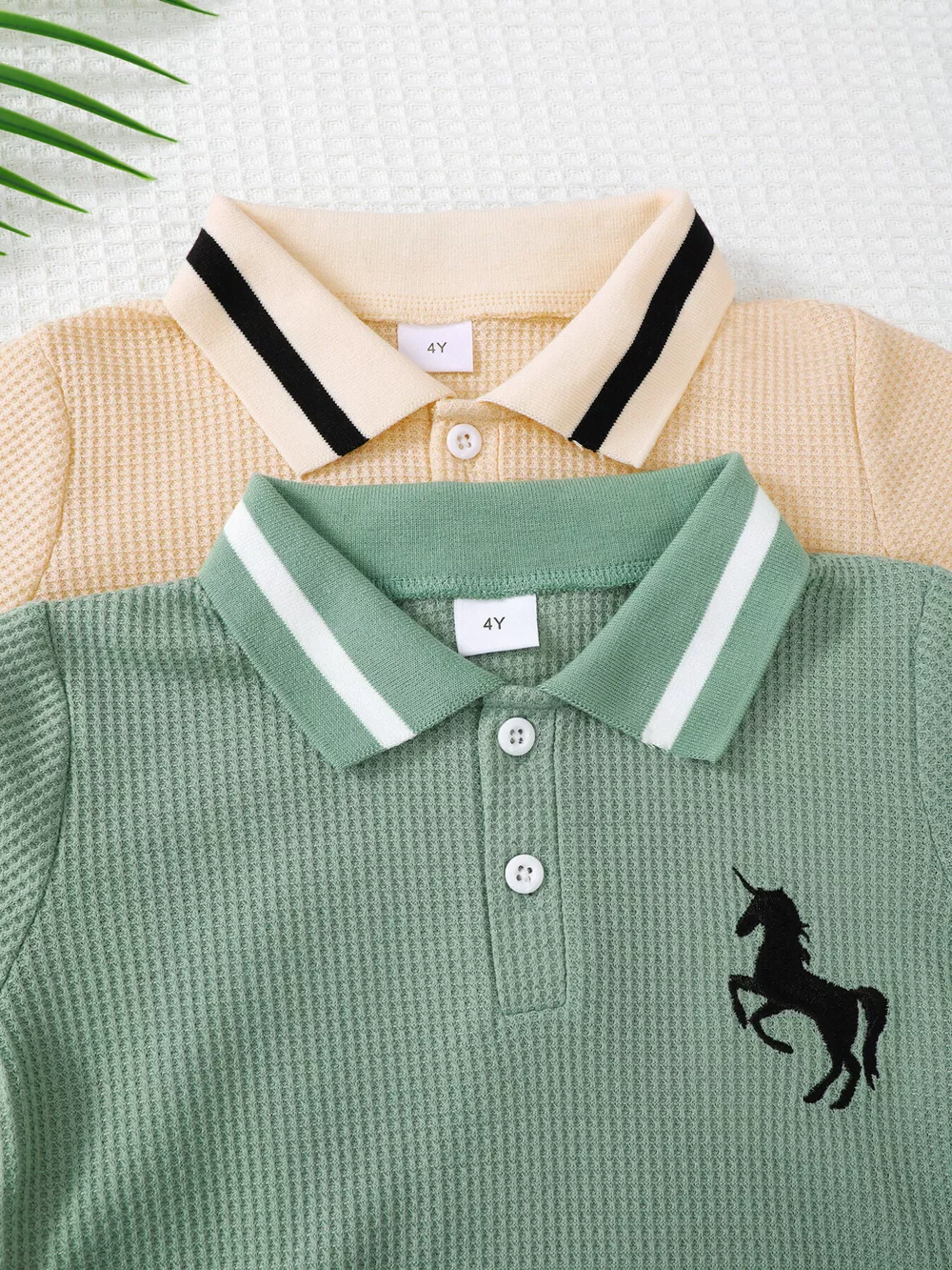 Children's Unicorn Embroidered Short Sleeve Polo, image 3