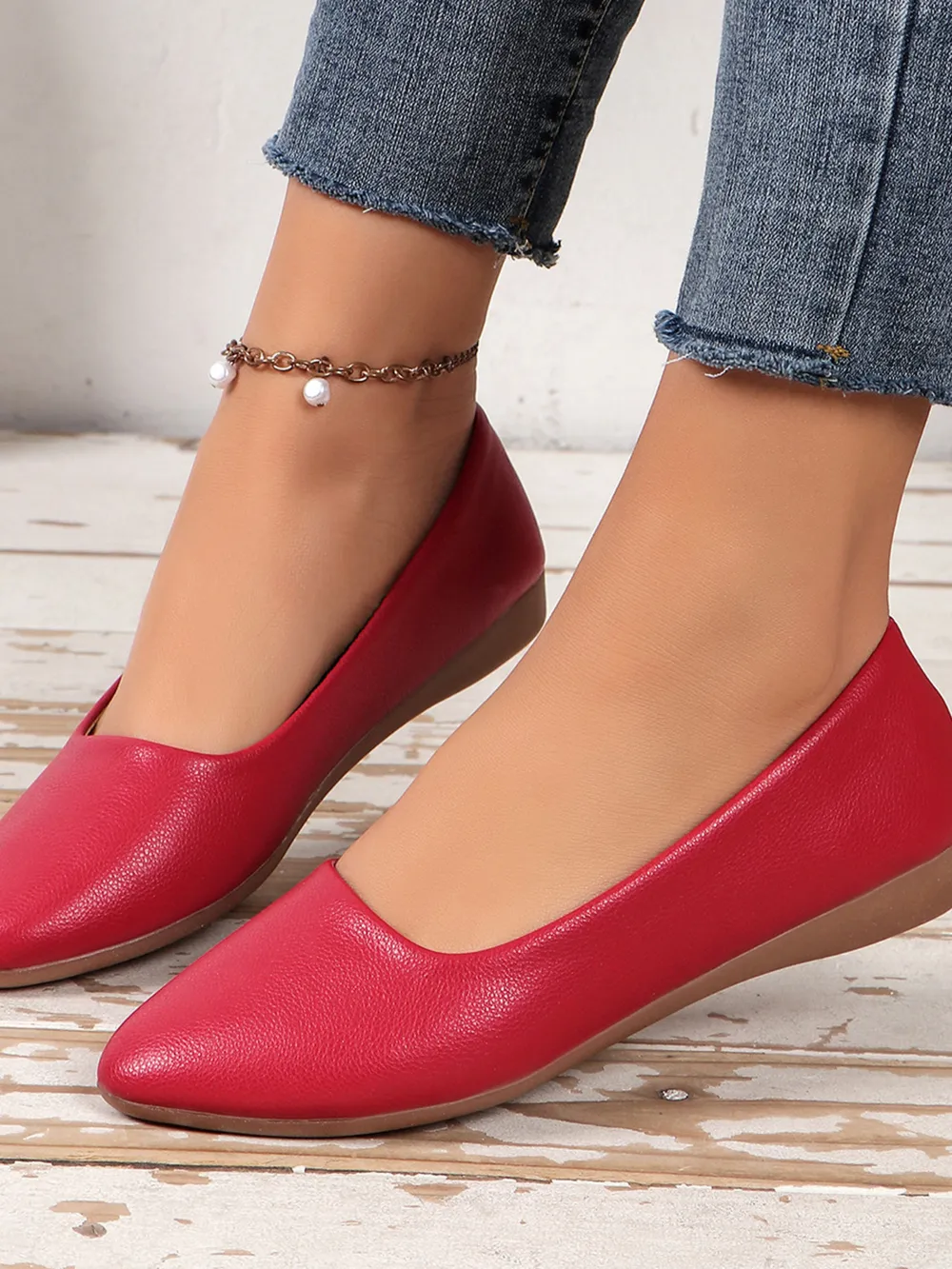 Point Toe Flat Slip-Ons, image 4