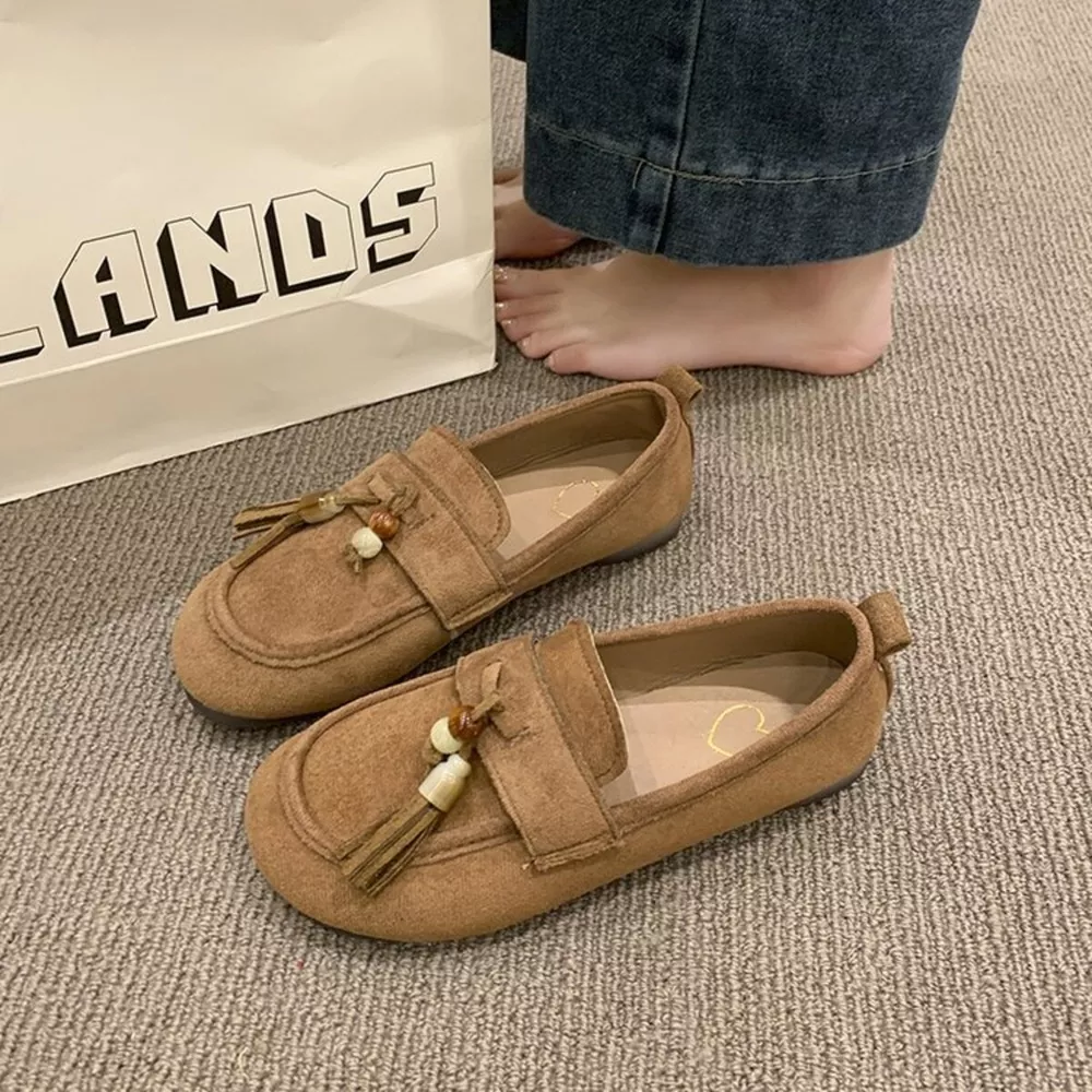 Tassel Round Toe Slip-Ons, image 5