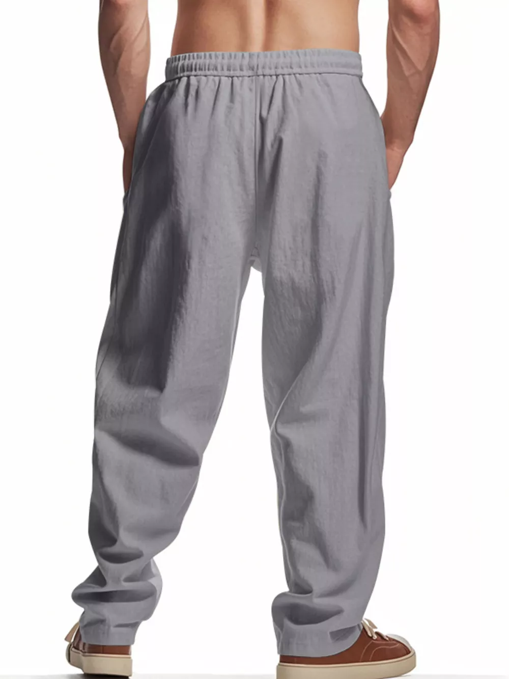 Men's Full Size Drawstring Letter Casual Pants Plus Size, image 9