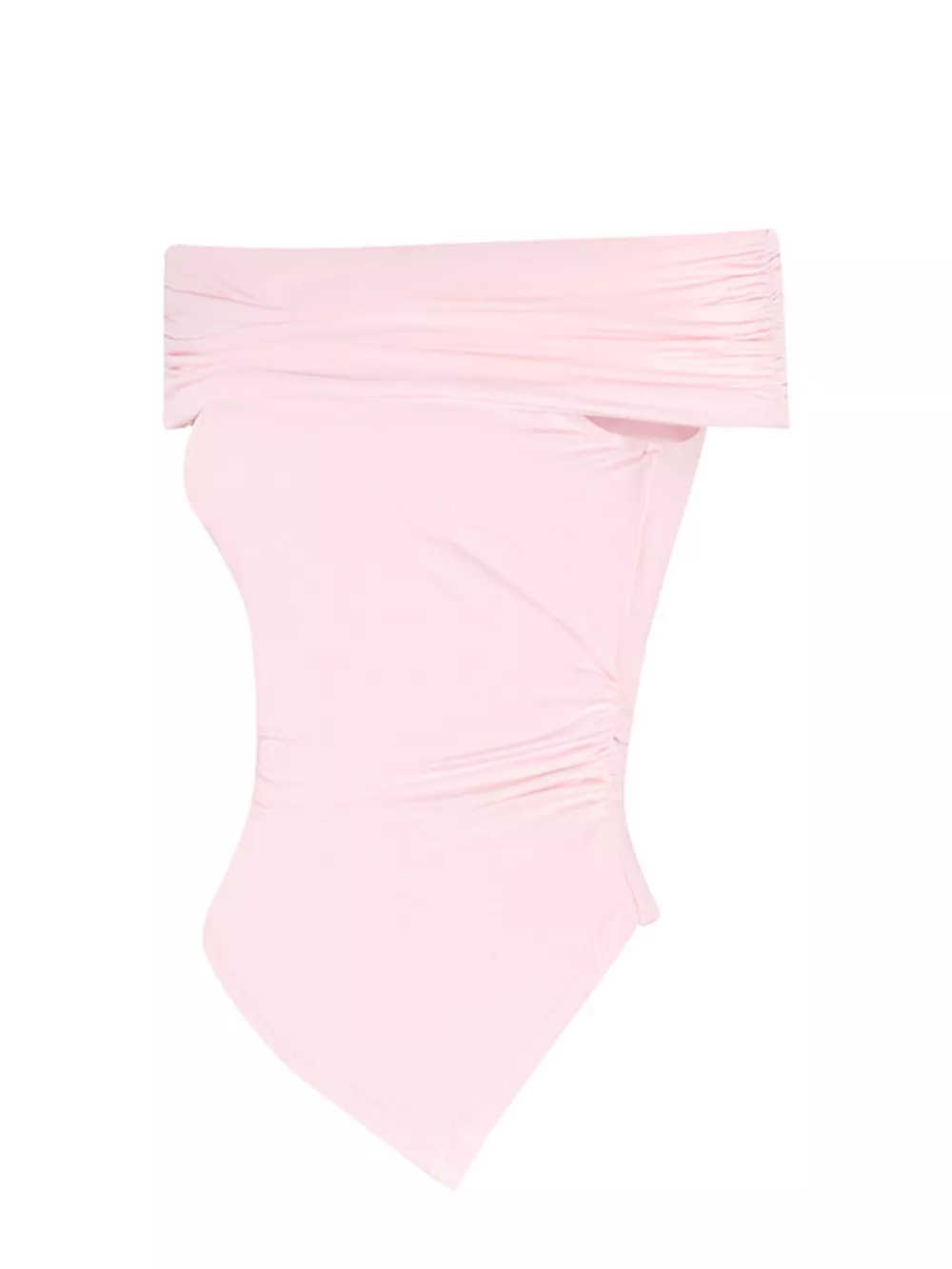 Off-Shoulder Ruched Asymmetrical Hem Top, image 5