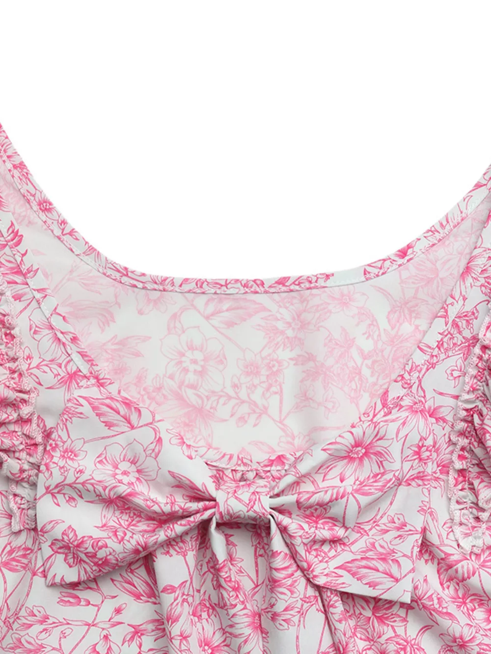 Floral Print Ruffle Sleeve Blouse, image 8