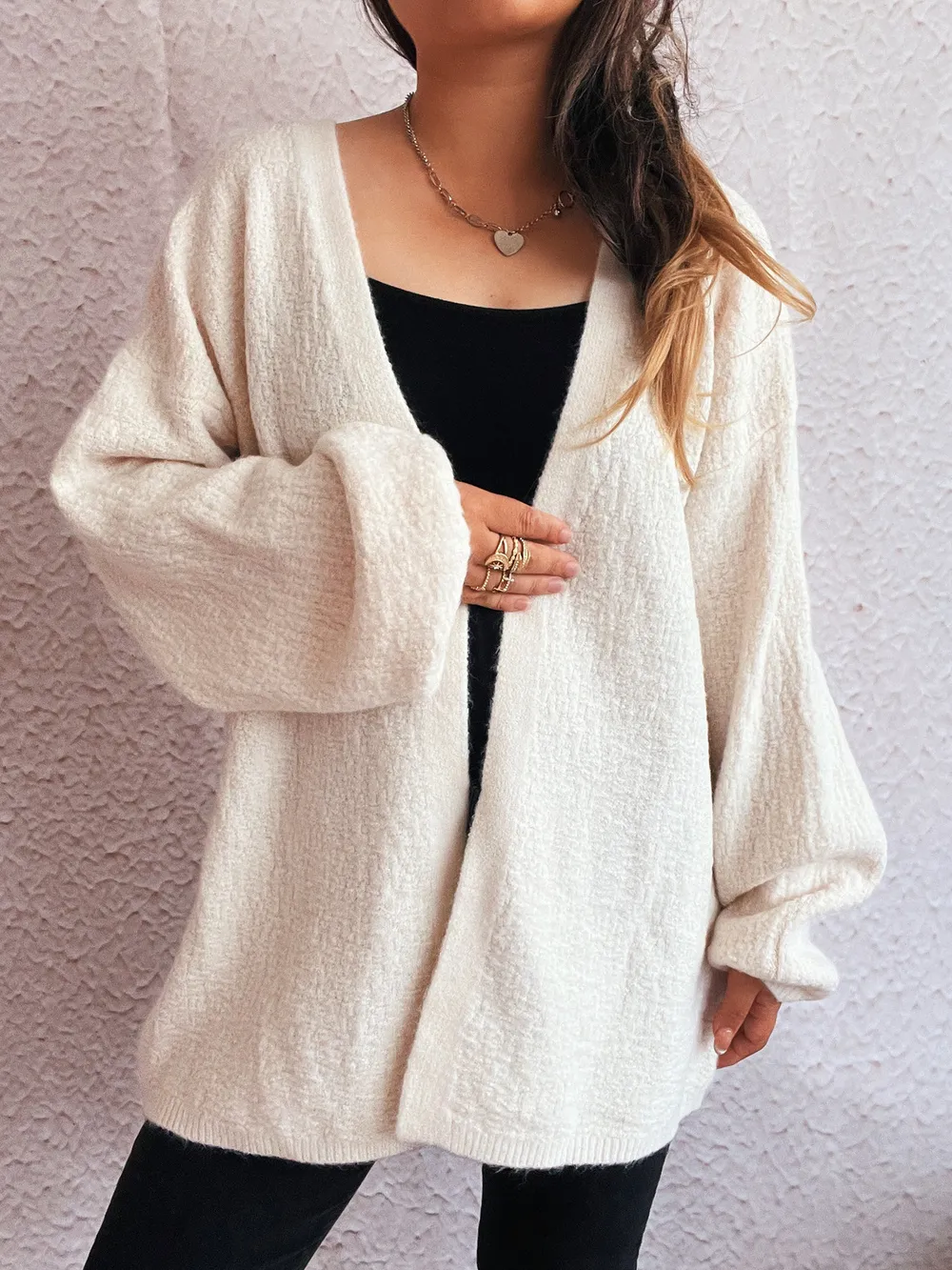 Open Front Long Sleeve Cardigan, image 2