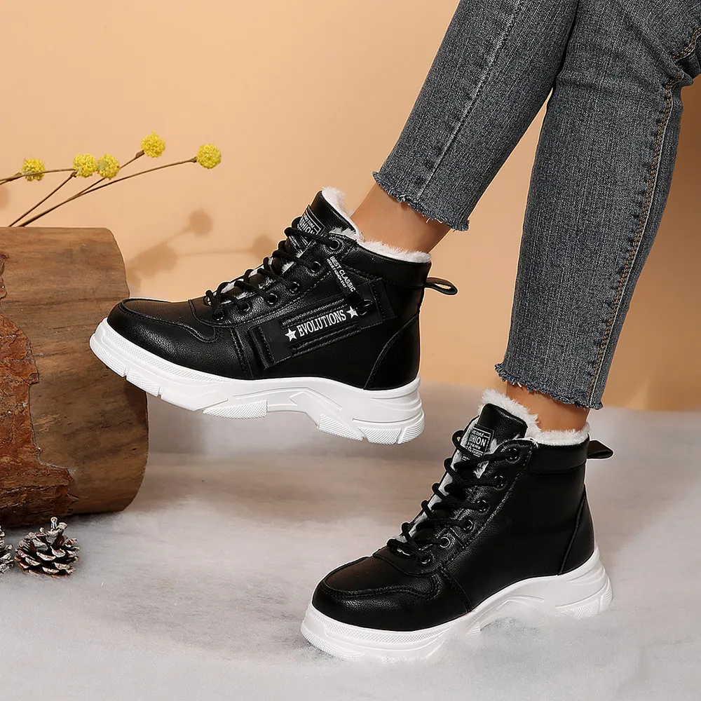 Premium Lace-Up Combat Boots with Fleece Line, image 10
