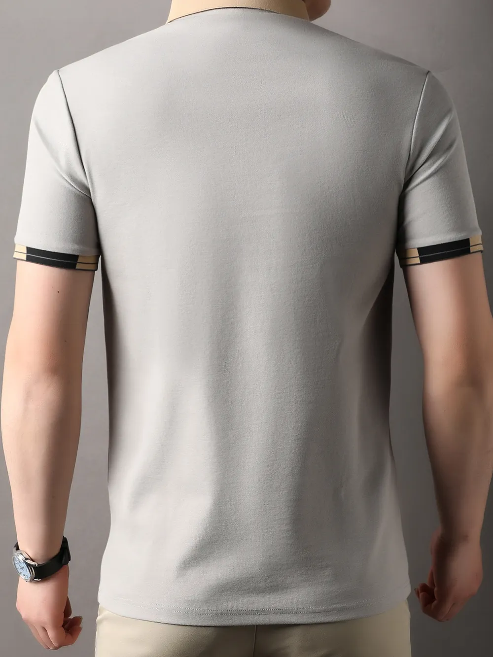 Men's Button Detail Short Sleeve Polo, image 3