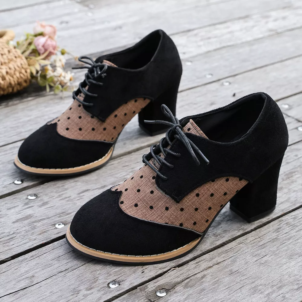 Lace Up Block Heels Boots, image 4