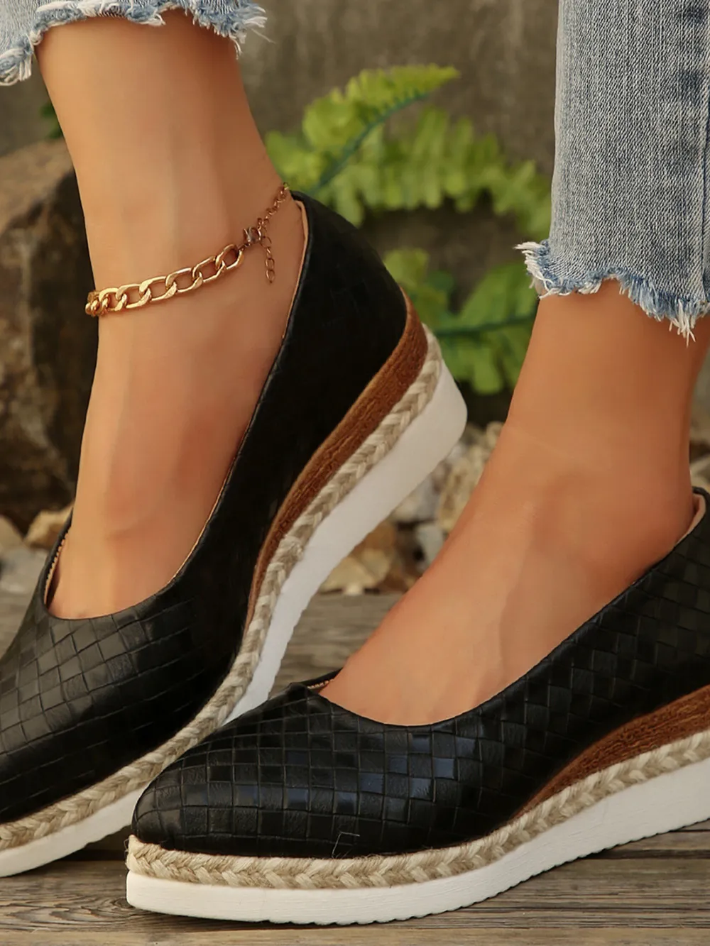 Point Toe Wedge Loafers, image 2