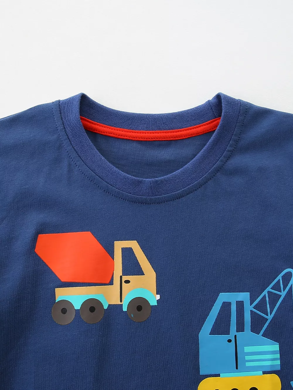 Children's Construction Vehicle Crew Neck Short Sleeve T-Shirt, image 3