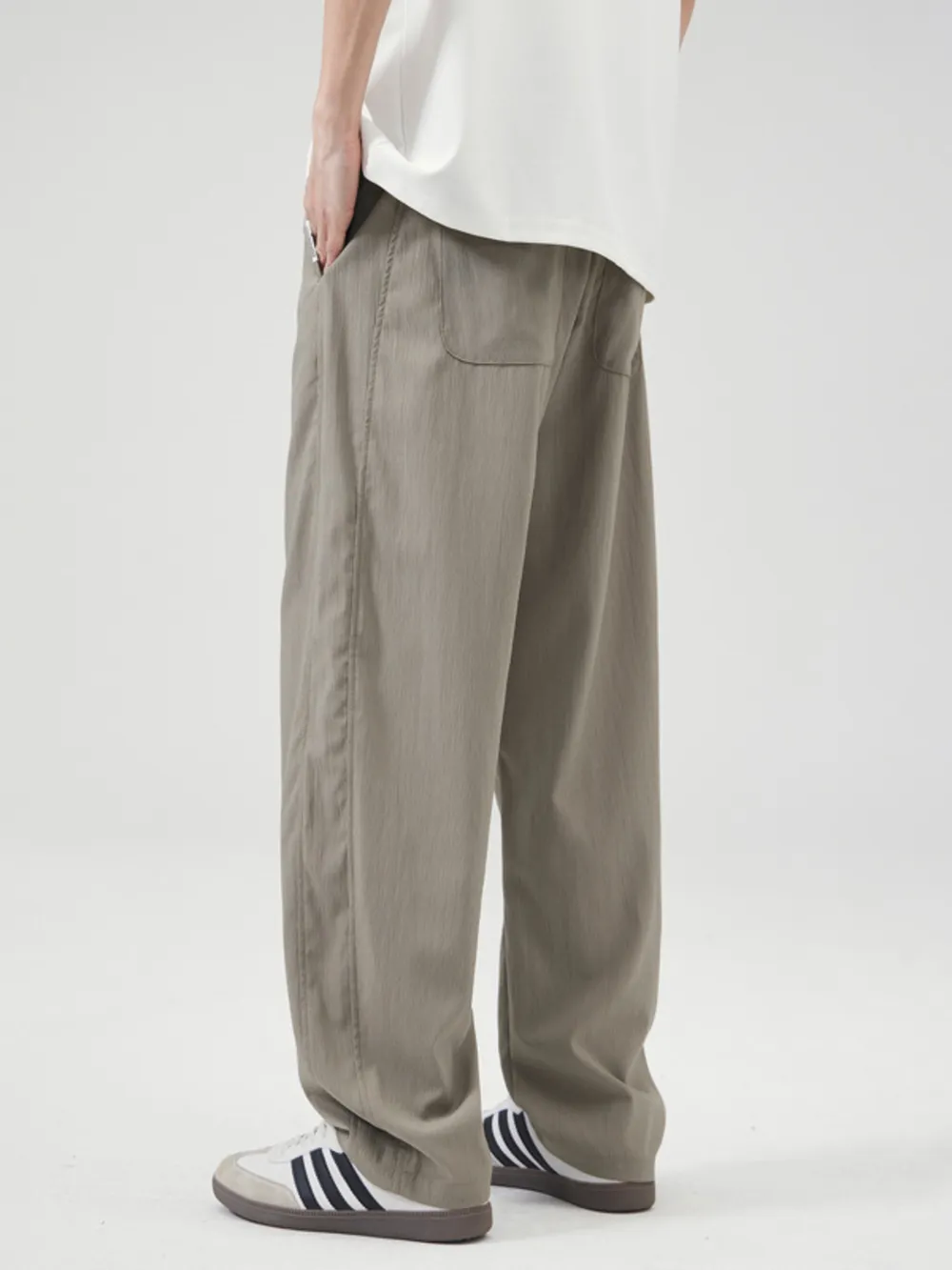 Men's Casual Wide Leg Drawstring Pants, image 4