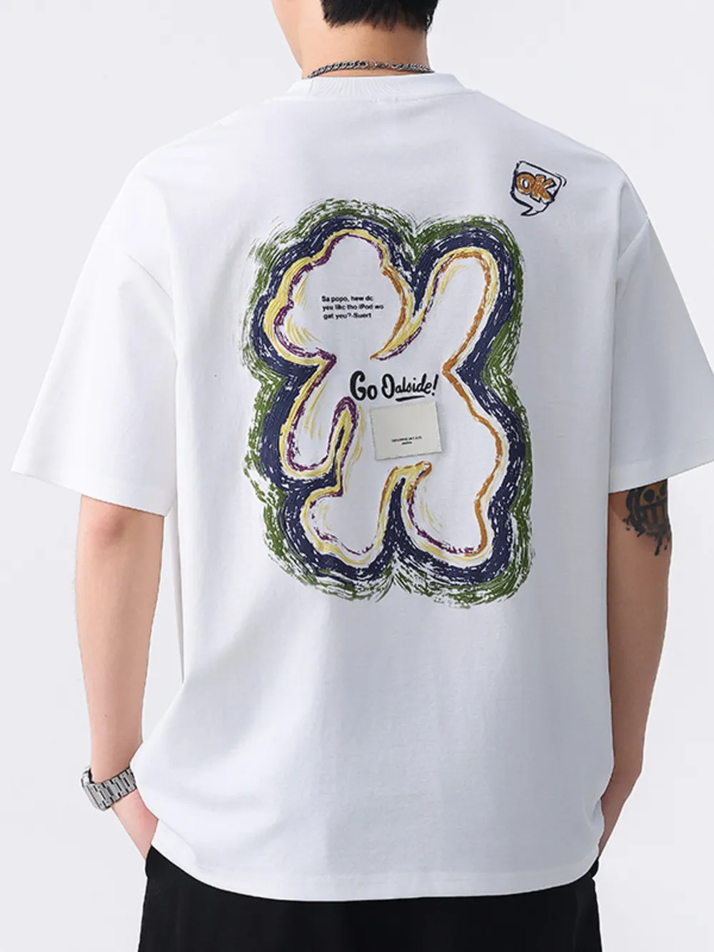 Men's Plus Size Round Neck Short Sleeve T-Shirt, image 5