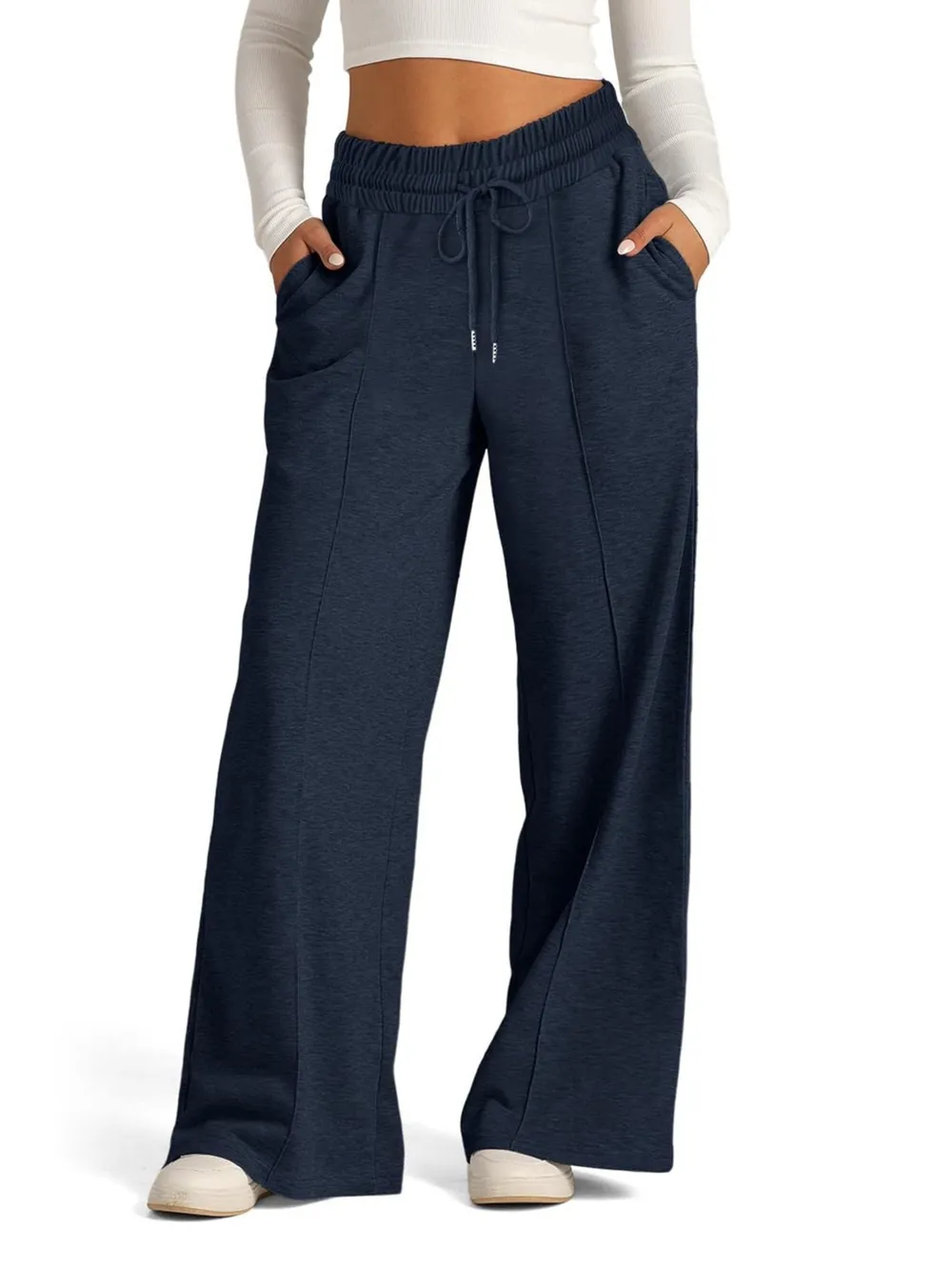 Full Size Drawstring Relaxed Fit Wide Leg Pants Plus Size, image 8