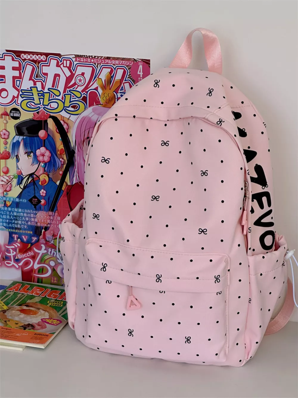 Polka Dot Bowknot Backpack Bag, image 5