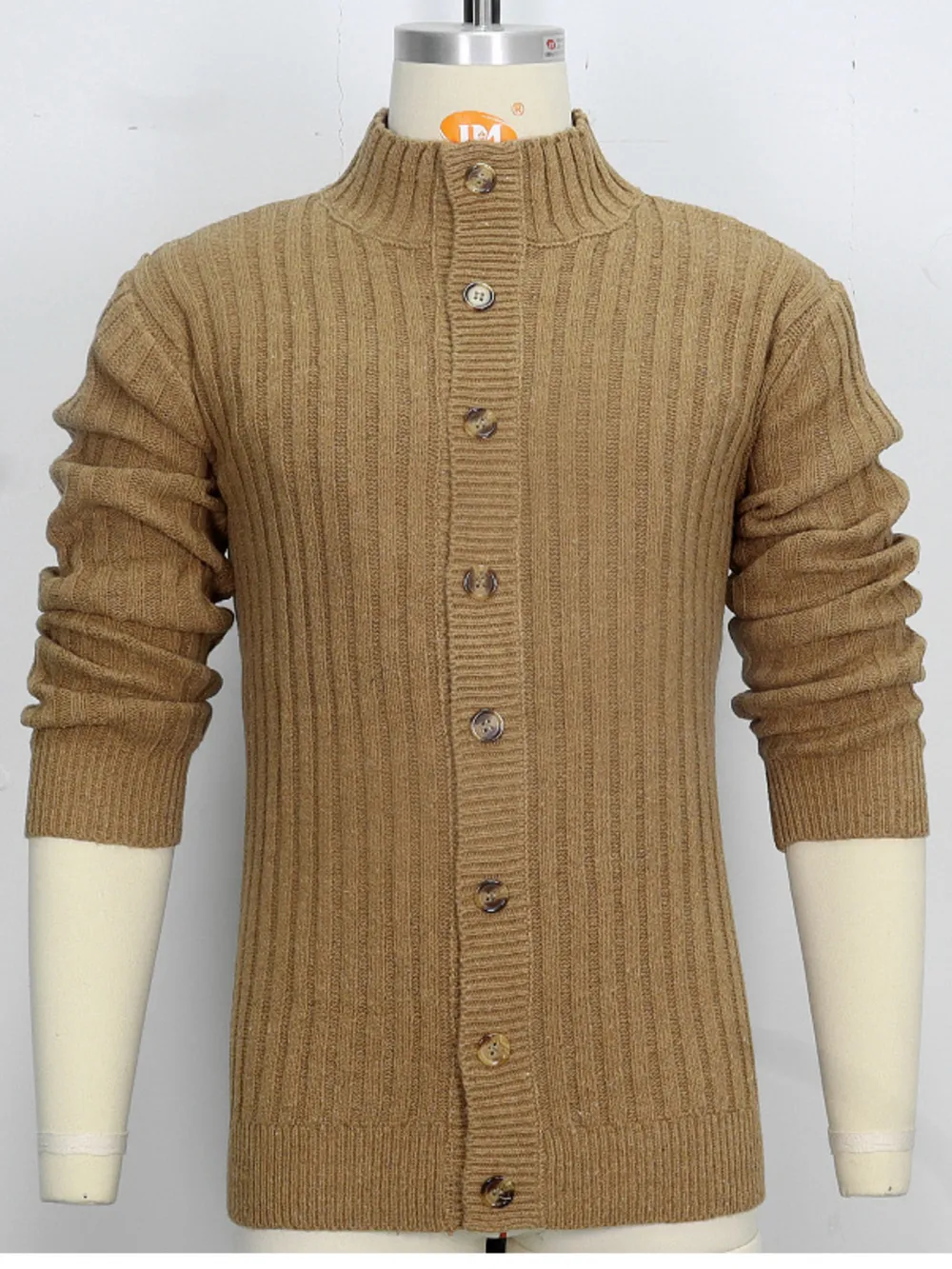 Men's Full Size Ribbed Button Up Cardigan Plus Size, image 9