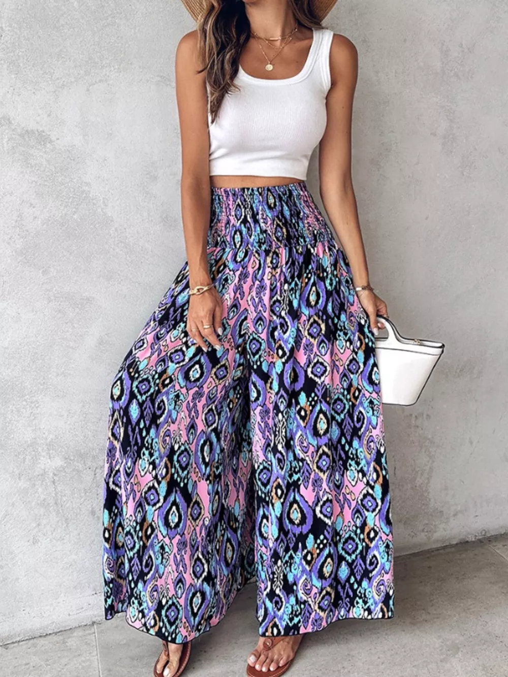 Printed Wide-Leg Pants, image 19