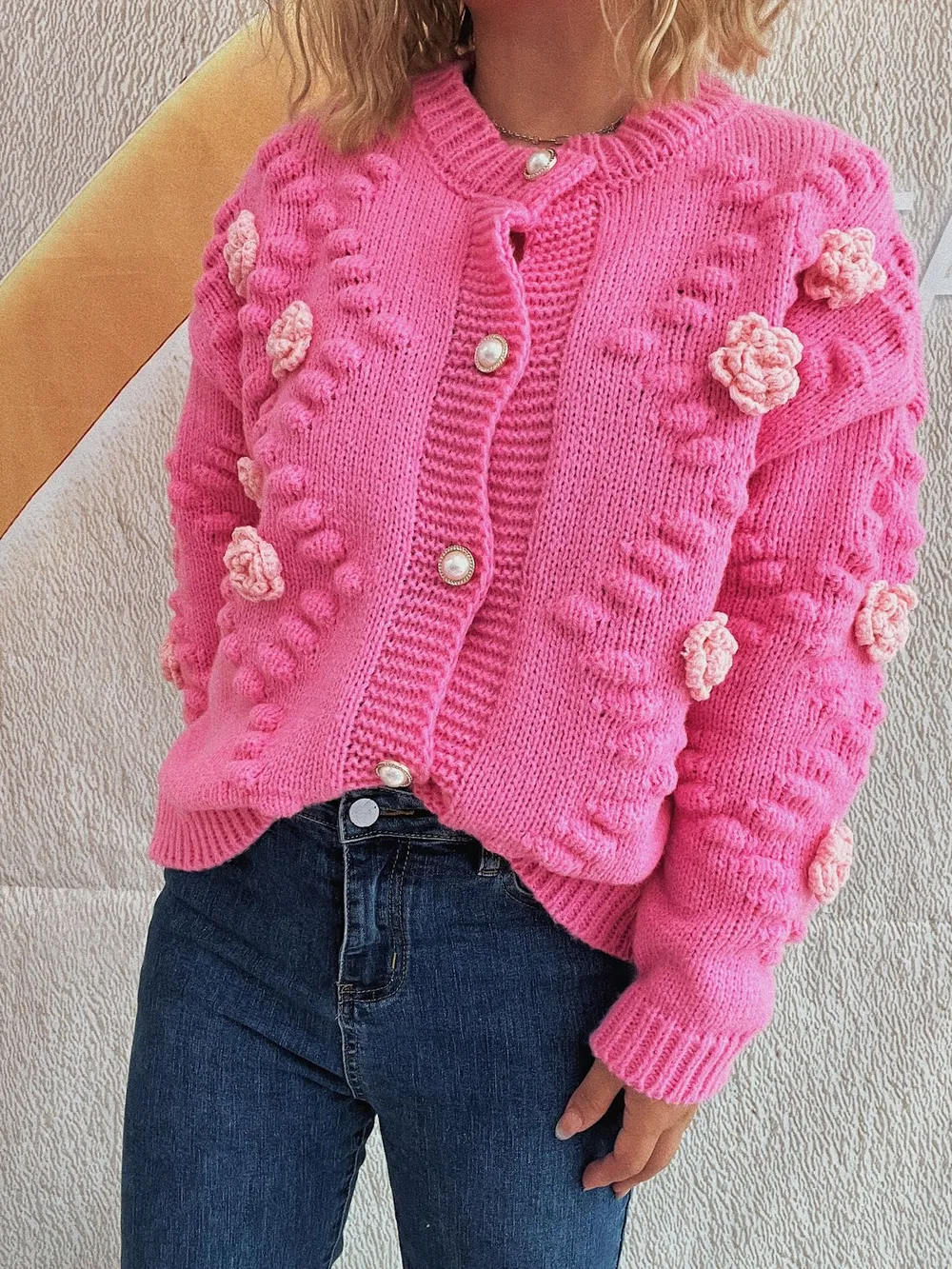 Flower Button Up Long Sleeve Cardigan, image 22