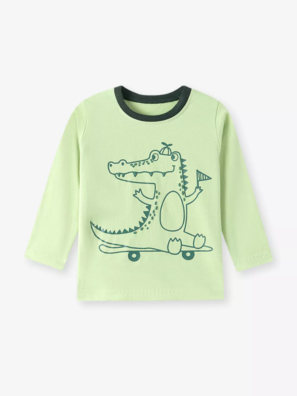 Children's Crocodile Graphic Long Sleeve T-Shirt, image 2