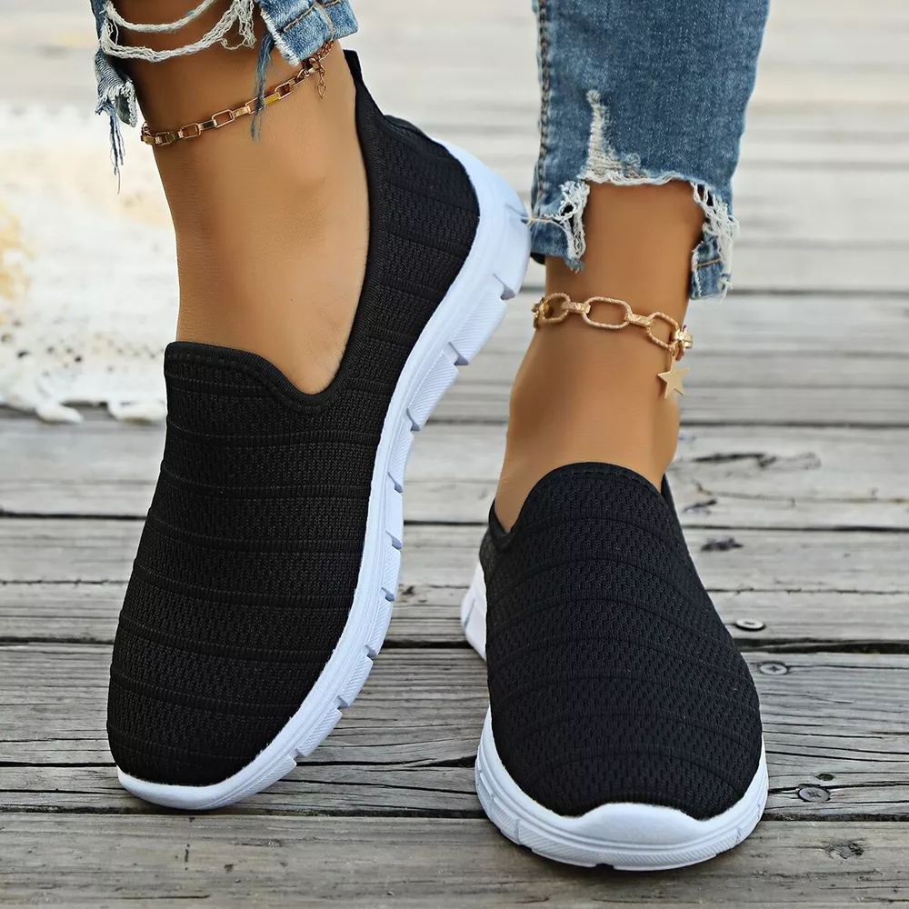 Round Toe Mesh Slip-Ons, image 8