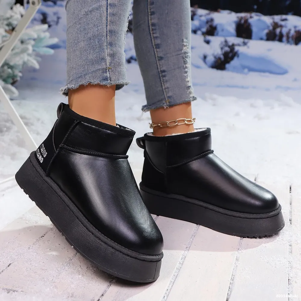 Faux-Fur Platform Ankle Boots, image 2