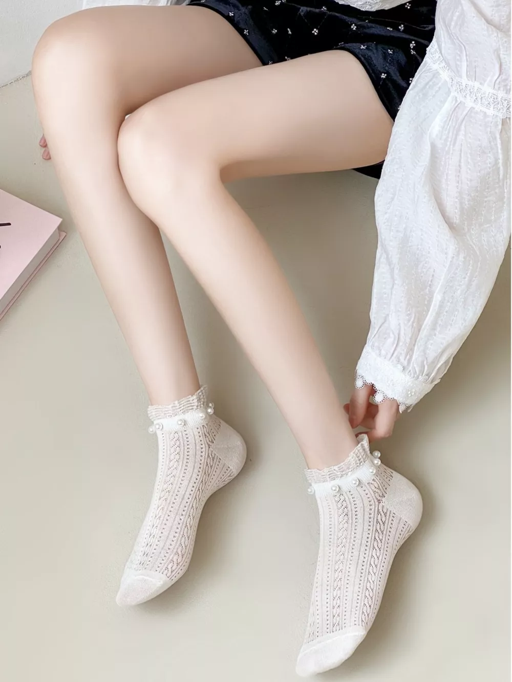 Lace Ankle Socks, image 3