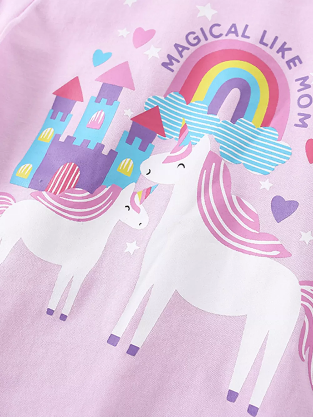 Children's Unicorn Graphic Ruffle Hem T-Shirt, image 3