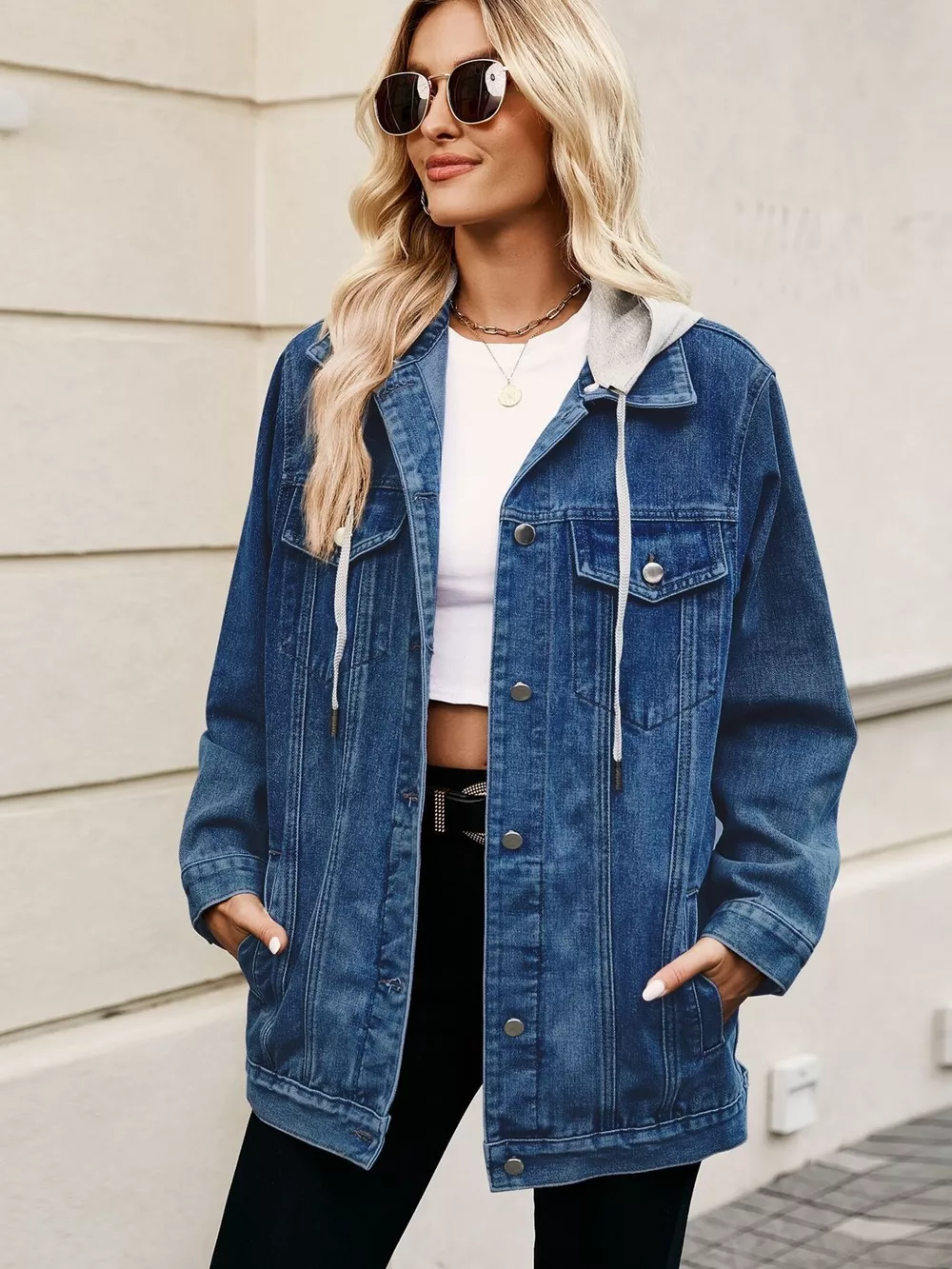 Button Up Long Sleeve Denim Jacket, image 19