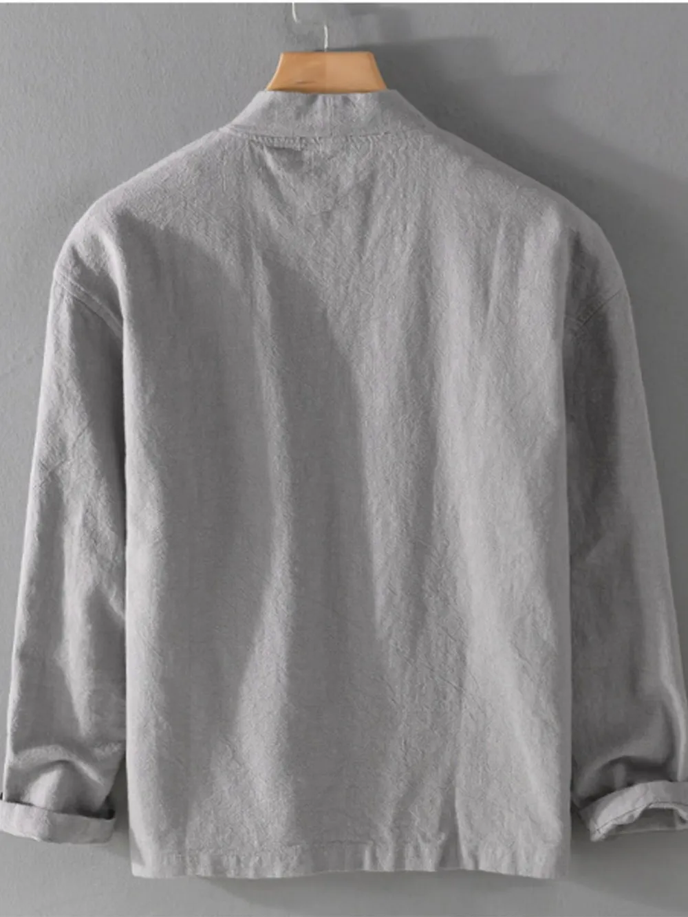 Men's Plus Size Casual Open Front Long Sleeve Top, image 3