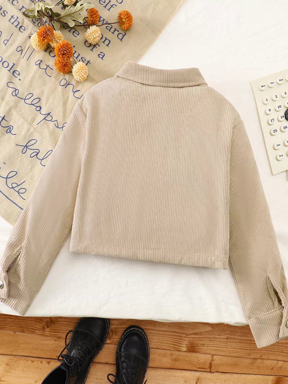 Children's Casual Corduroy Button-Up Jacket, image 2