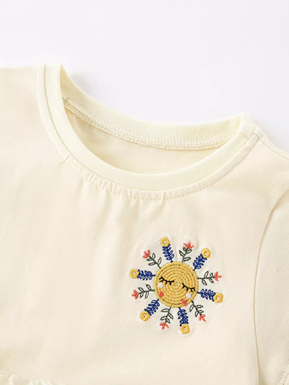 Children's Cute Embroidered Tulle Tiered Dress, image 2