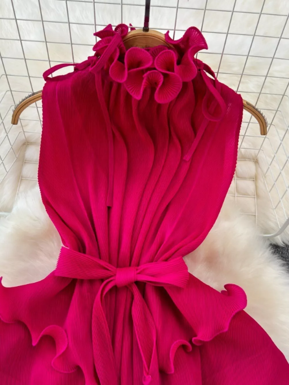 Ruffled Tiered Sleeveless Midi Dress, image 12
