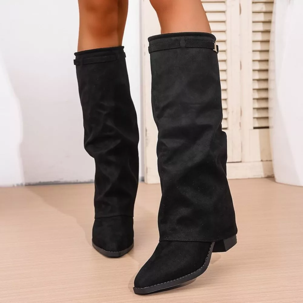 Point Toe Block Heels Boots, image 3