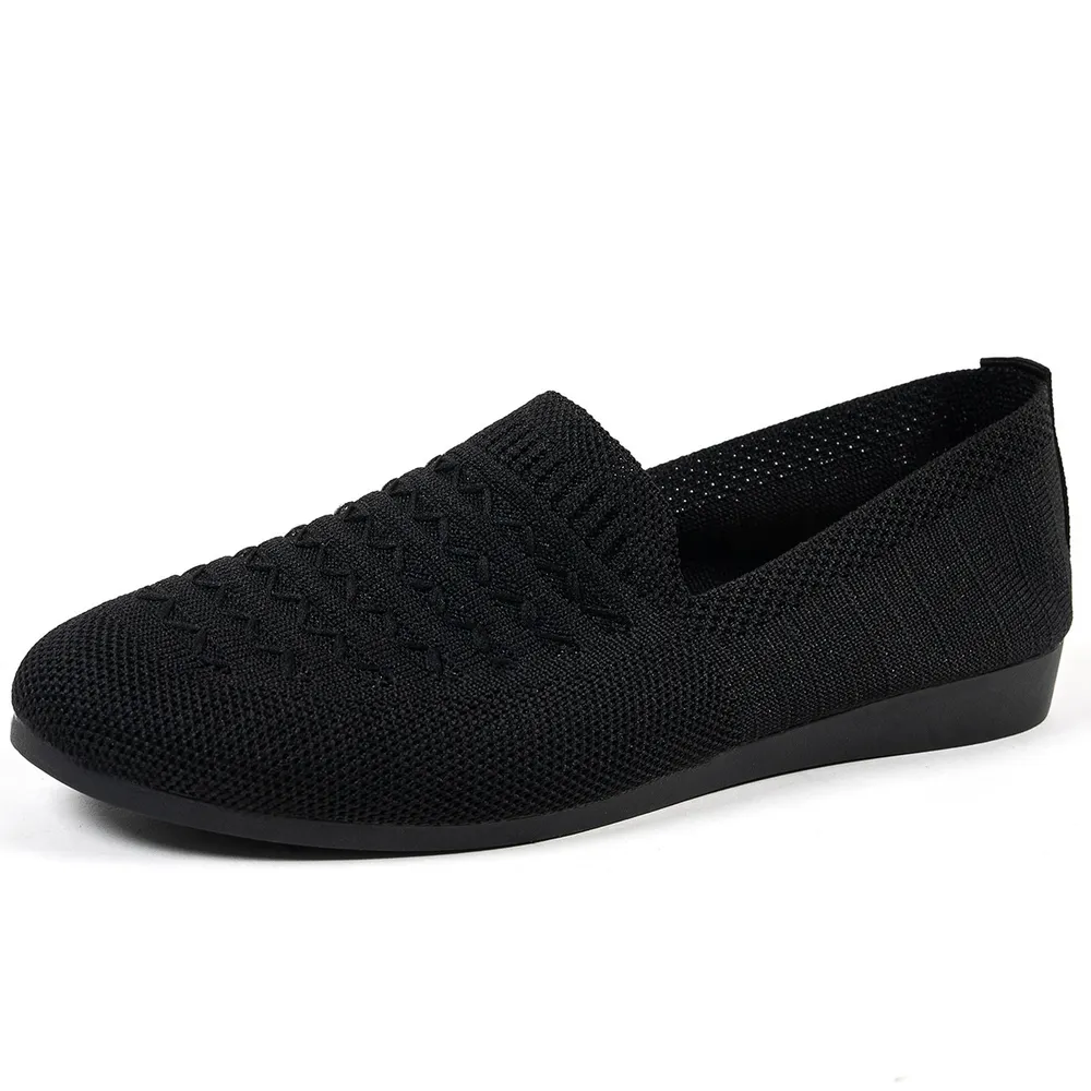 Breathable Knit Slip-On Loafers, image 5