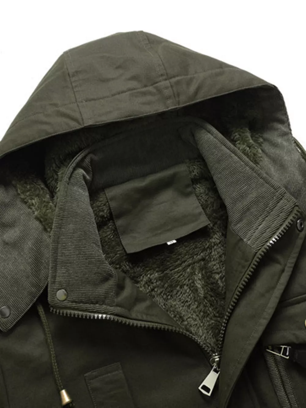 Men's Full Size Zip Up Multiple Pockets Jacket Plus Size, image 5