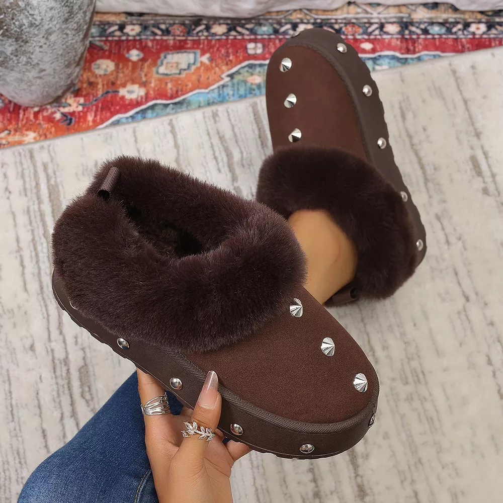 Studded Platform Faux Fur Lined Winter Boots, image 9