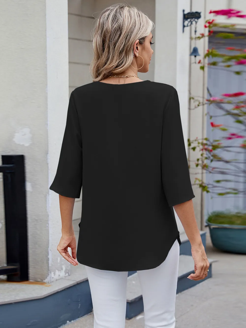 Round Neck Half Sleeve Blouse, image 12