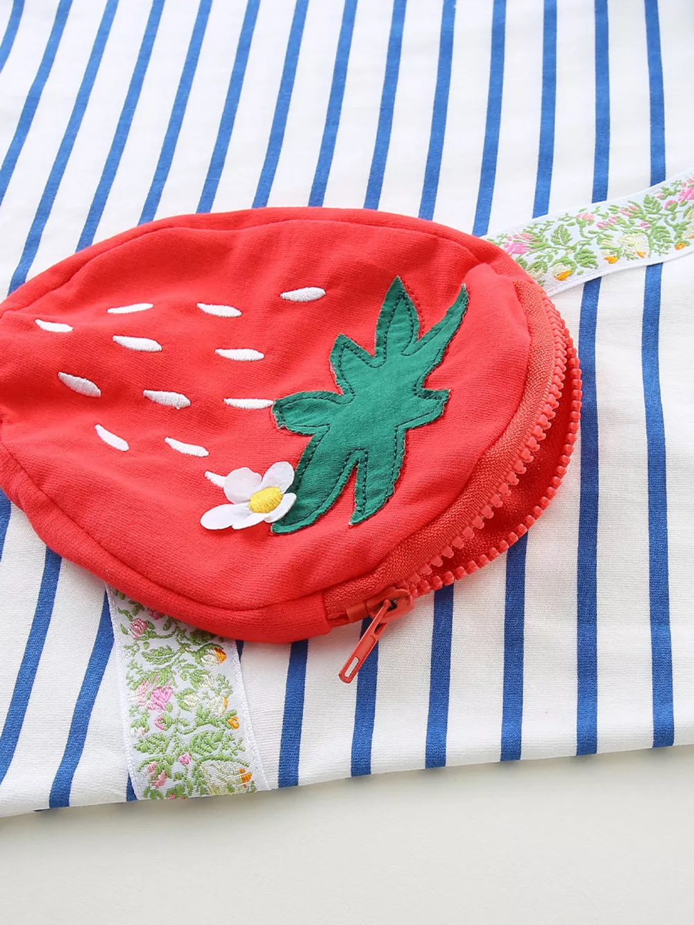 Children's Strawberry Striped Long Sleeve Dress, image 5
