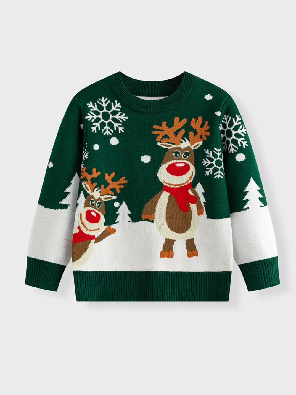 Children's Christmas Tree Round Neck Sweater, image 5