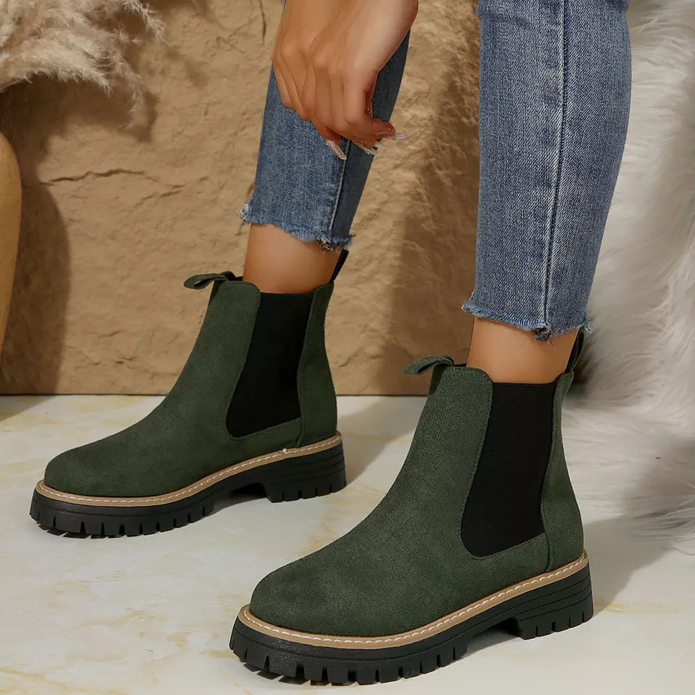 Round Toe Platform Boots, image 6