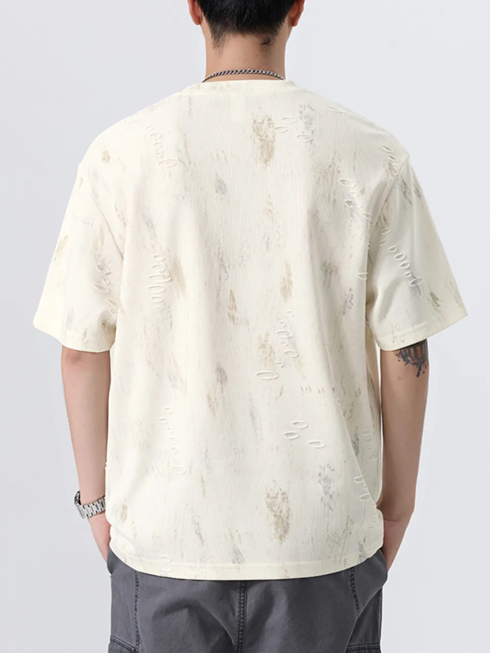 Men's Plus Size Round Neck Half Sleeve T-Shirt, image 5