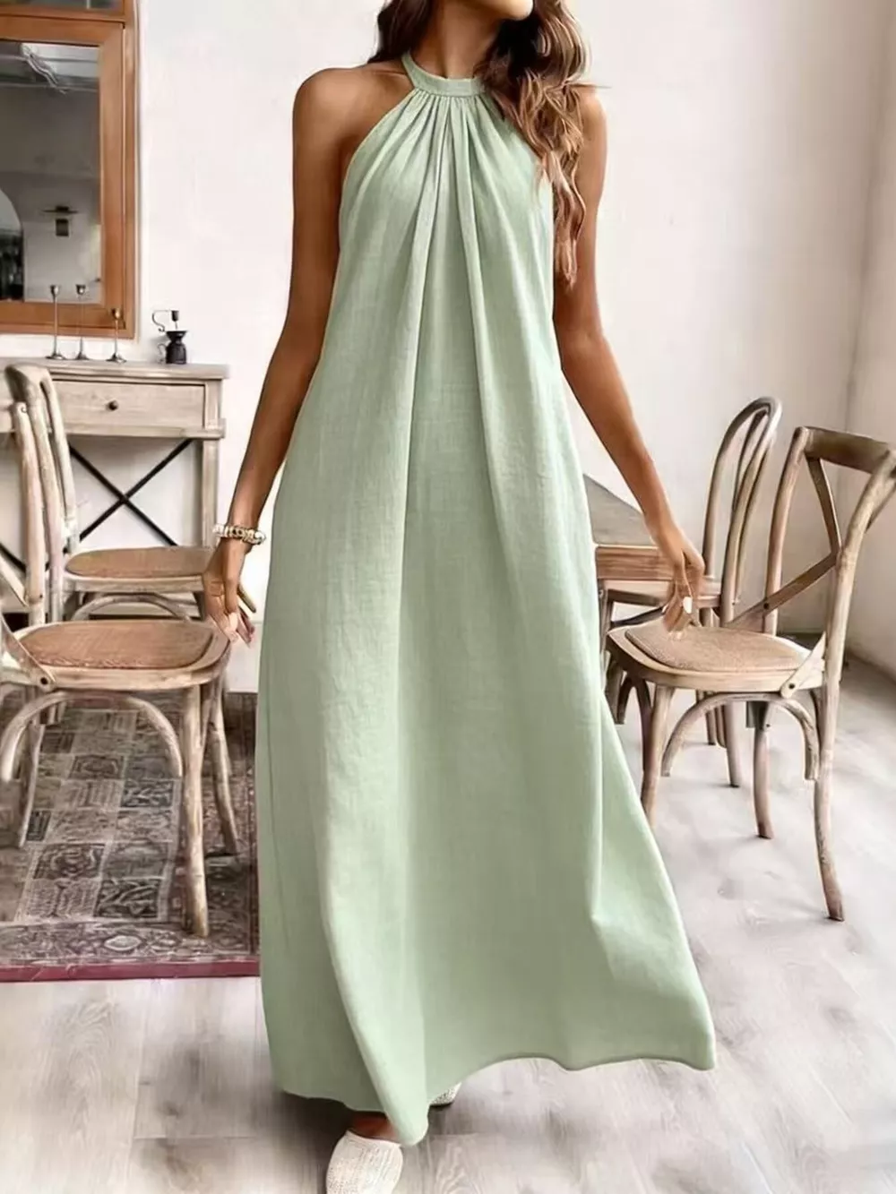 Halter Neck Maxi Dress, image 5