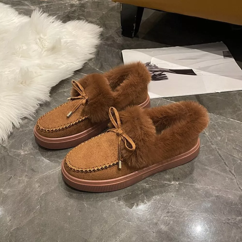 Fuzzy Round Toe Slip-Ons, image 25