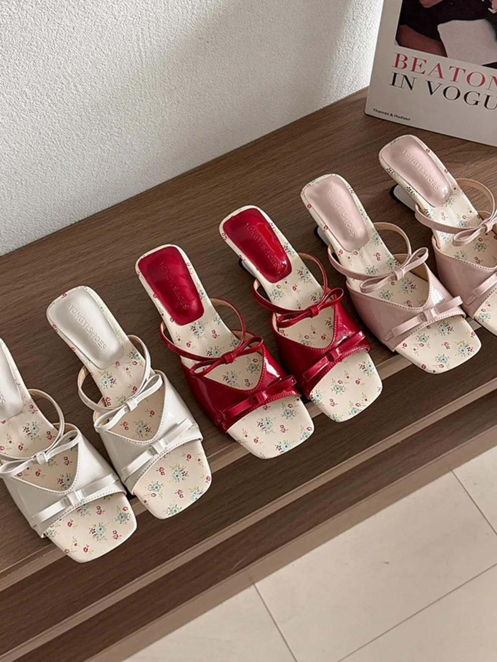 Double Bow Open Toe Sandals, image 2